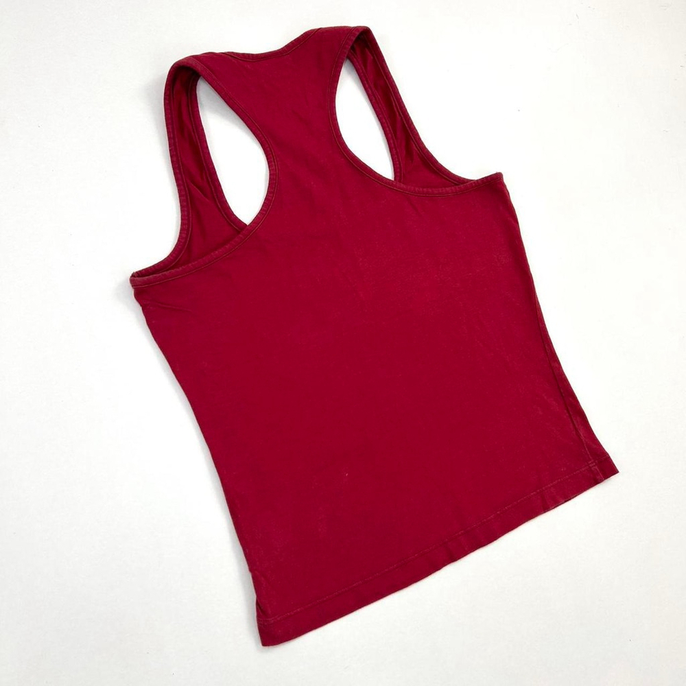 y2k Cavalli red racerback tank top with horse print - Picture 4 of 7